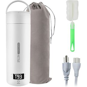 غلاية شاي كهربائية Erdiegle Travel غلاية قهوة صغيرة محمولة صغيرة، مع 4 إعدادات مسبقة متغيرة، غلاية مياه ساخنة شخصية 304 من الفولاذ المقاوم للصدأ مع إيقاف تلقائي وحماية من الغليان الجاف، خالية من مادة BPA in Kuwait