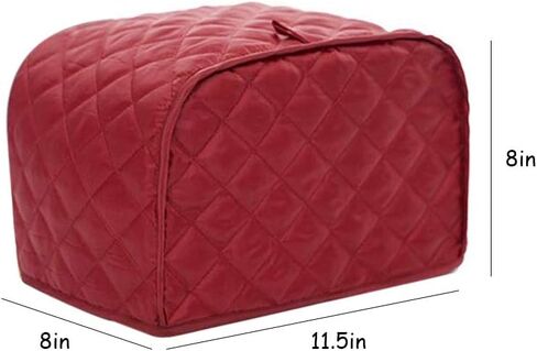Cotton/Polyester Quilted Toaster Cover for Two Slice Toaster and Dust & Fingerprint Protection, Machine Washable. (Beige, 11.5 x 8 x 8 in) in Saudi Arabia