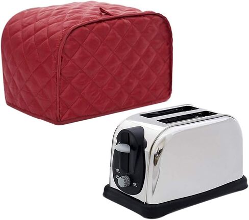 Cotton/Polyester Quilted Toaster Cover for Two Slice Toaster and Dust & Fingerprint Protection, Machine Washable. (Beige, 11.5 x 8 x 8 in) in Saudi Arabia