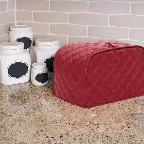Cotton/Polyester Quilted Toaster Cover for Two Slice Toaster and Dust & Fingerprint Protection, Machine Washable. (Beige, 11.5 x 8 x 8 in) in Saudi Arabia