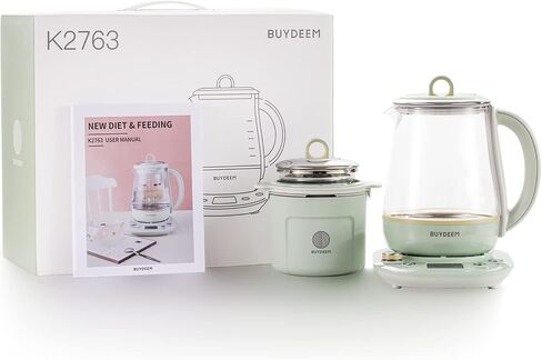 BUYDEEM K2683 Health-Care Beverage Tea Maker and Kettle, 9-in-1 Programmable Brew Cooker Master, 1.5 L, Spruce Blue in Kuwait