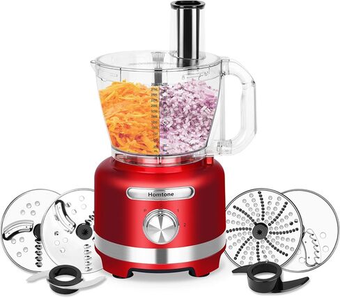 Homtone Professional Food Processors Food Chopper, 600W with 16 Cup Processor Bowl, 4 Blades, Food Chute and Pusher for Shredding, Pureeing Vegetables, Meat, Grains, Nuts in Kuwait