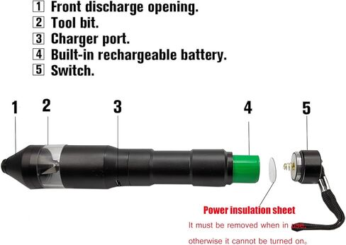 Electric Herb Grinder Pen,Handheld Smart Pollen Spices, Built-in Rechargeable Battery and Easy to Clean (Blue) in Kuwait