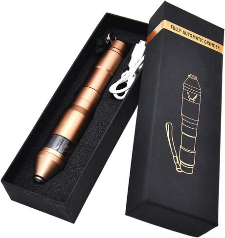 Electric Herb Grinder Pen,Handheld Smart Pollen Spices, Built-in Rechargeable Battery and Easy to Clean (Blue) in Kuwait