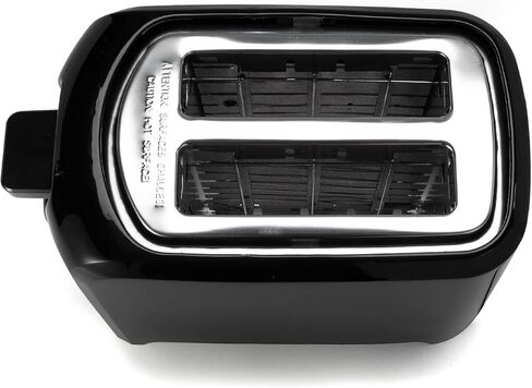 محمصة دومينيون ذات شريحتين مع التحكم في الظل، وصينية فتات الخبز المنزلقة للخارج، وإغلاق تلقائي، وتخزين السلك وجدار بارد، ورفع الخبز المحمص، إصدار محسن، أسود in Kuwait