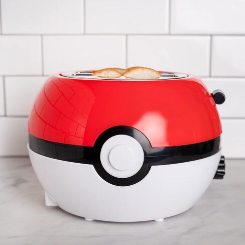 Uncanny Brands Pokemon Pokeball Halo Toaster – Toasts a Pokeball On Your Bread in Kuwait