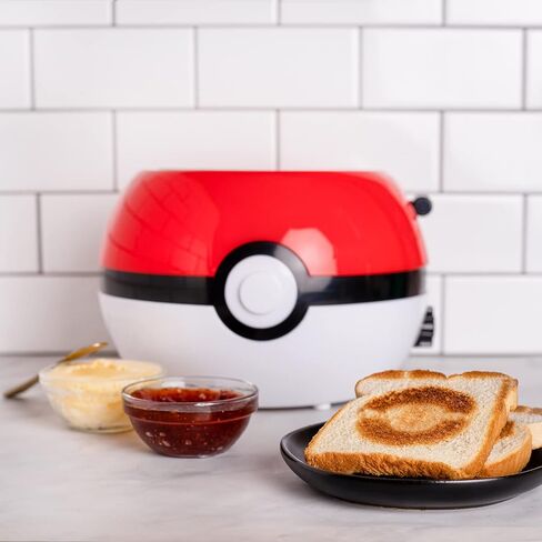 Uncanny Brands Pokemon Pokeball Halo Toaster – Toasts a Pokeball On Your Bread in Kuwait