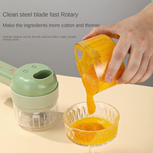4 in 1 Handheld Electric Food Cutter Set, Kitchen Gods Wireless Food Processor for Fruits, Vegetables and Meat in Saudi Arabia