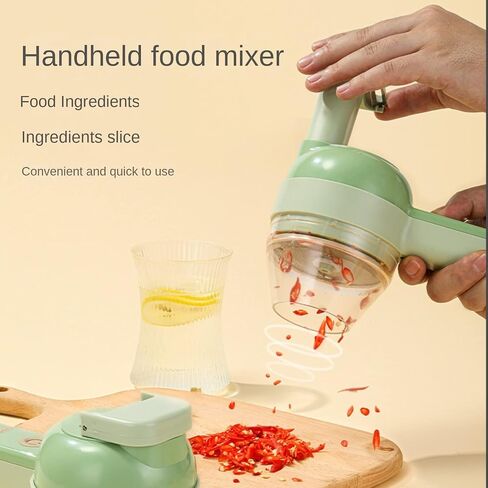 4 in 1 Handheld Electric Food Cutter Set, Kitchen Gods Wireless Food Processor for Fruits, Vegetables and Meat in Saudi Arabia