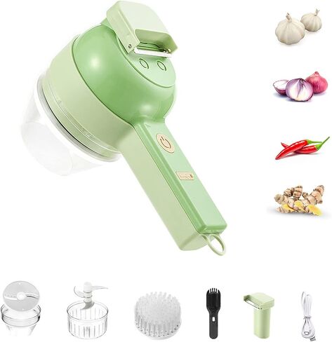 4 in 1 Handheld Electric Food Cutter Set, Kitchen Gods Wireless Food Processor for Fruits, Vegetables and Meat in Saudi Arabia