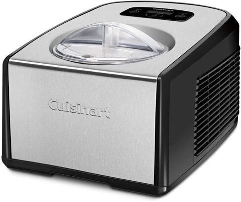 مجموعة صانعة الآيس كريم والجيلاتي بضاغط Cuisinart ICE-100 مع كتاب الآيس كريم والحلويات المصنوع منزليًا (عنصران) in Saudi Arabia