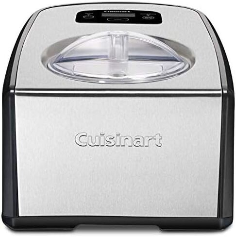 مجموعة صانعة الآيس كريم والجيلاتي بضاغط Cuisinart ICE-100 مع كتاب الآيس كريم والحلويات المصنوع منزليًا (عنصران) in Saudi Arabia