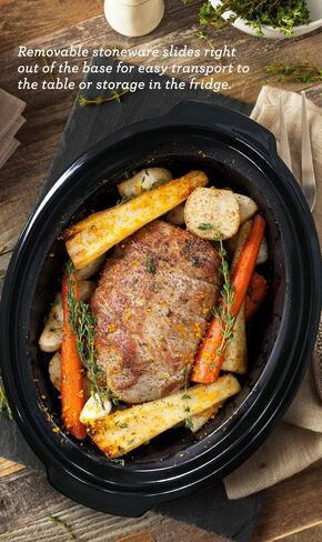 Elite Gourmet MST-350B Electric Slow Cooker, Adjustable Temp, Entrees, Sauces, Stews & Dips, Dishwasher Safe Glass Lid & Crock (3 Quart, Black) in Saudi Arabia