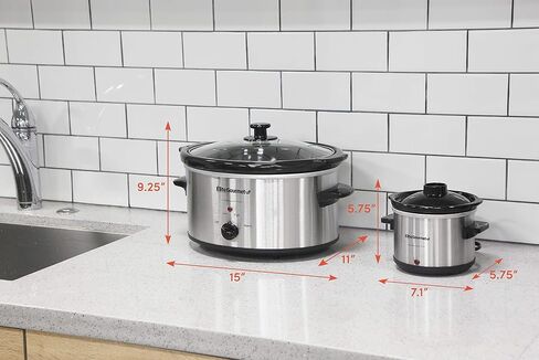 Elite Gourmet MST-350B Electric Slow Cooker, Adjustable Temp, Entrees, Sauces, Stews & Dips, Dishwasher Safe Glass Lid & Crock (3 Quart, Black) in Saudi Arabia