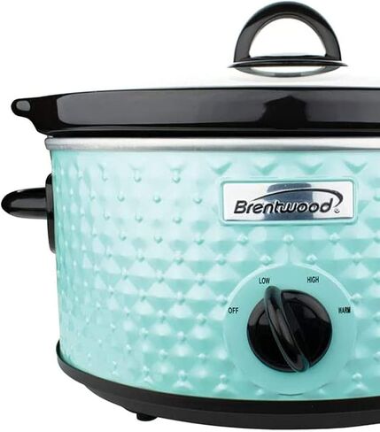 3.5-Quart Diamond-Pattern Slow Cooker (Blue) in Saudi Arabia