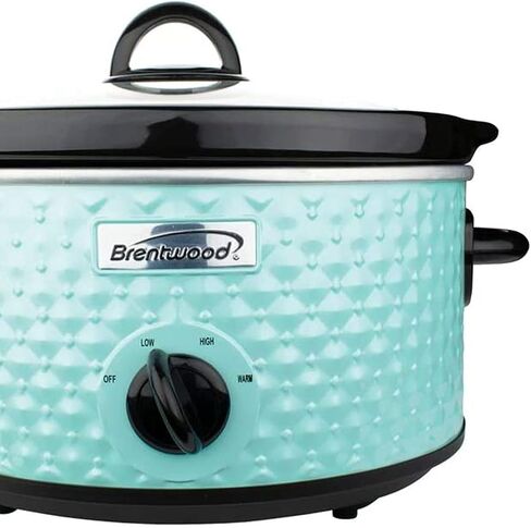 3.5-Quart Diamond-Pattern Slow Cooker (Blue) in Saudi Arabia