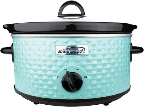 3.5-Quart Diamond-Pattern Slow Cooker (Blue) in Saudi Arabia