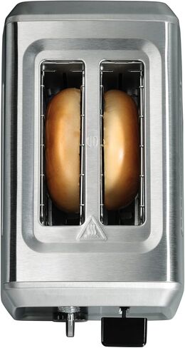 Hamilton Beach 2 Slice Toaster with Extra-Wide Slots, Bagel Setting, Toast Boost, Slide-Out Crumb Tray, Auto-Shutoff & Cancel Button, Defrost Function, Stainless Steel (22794) | Browning Control With 7 Shades | Auto Shutoff | Toast Boost | Slide-Out Crumb in Kuwait