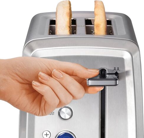 Hamilton Beach 2 Slice Toaster with Extra-Wide Slots, Bagel Setting, Toast Boost, Slide-Out Crumb Tray, Auto-Shutoff & Cancel Button, Defrost Function, Stainless Steel (22794) | Browning Control With 7 Shades | Auto Shutoff | Toast Boost | Slide-Out Crumb in Kuwait