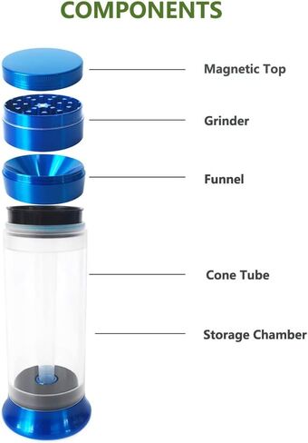 مطحنة أعشاب Vewitcher 3 في 1 محمل حشو التوابل مطحنة الأعشاب الجافة 2 بوصة مطحنة أعشاب من سبائك الزنك مع غرفة تخزين in Kuwait