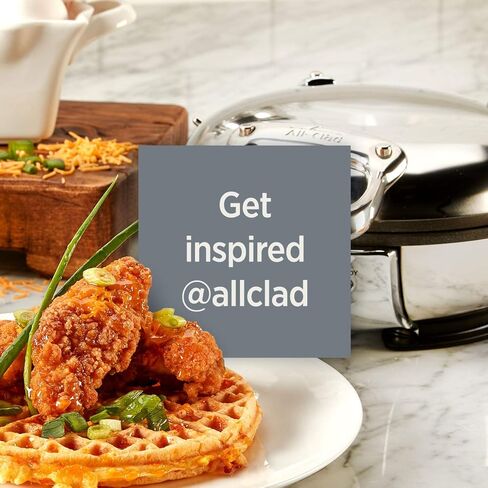 صانعة الوافل الكهربائية المصنوعة من الفولاذ المقاوم للصدأ بالكامل، 4 أقسام غير لاصقة، تخزين مستقيم 800 وات، 7 مستويات تحمير، دائرية، وافل بلجيكي in Kuwait