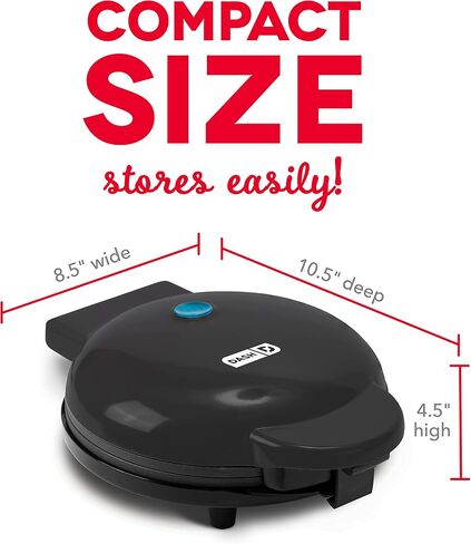 DASH Express 8" Waffle Maker for Waffles, Paninis, Hash Browns + other Breakfast, Lunch, or Snacks, with Easy to Clean, Non-Stick Cooking Surfaces - Aqua in Saudi Arabia