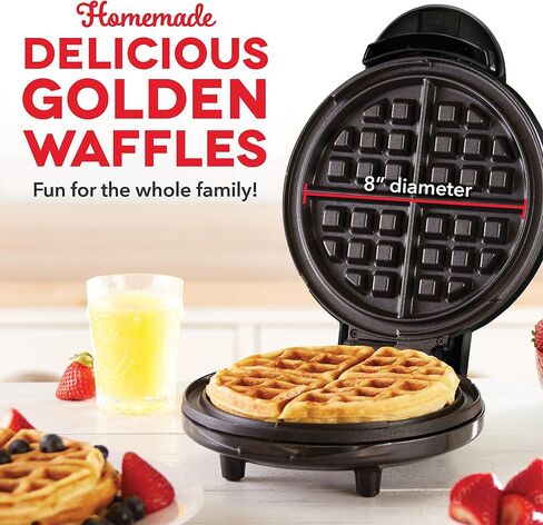 DASH Express 8" Waffle Maker for Waffles, Paninis, Hash Browns + other Breakfast, Lunch, or Snacks, with Easy to Clean, Non-Stick Cooking Surfaces - Aqua in Saudi Arabia