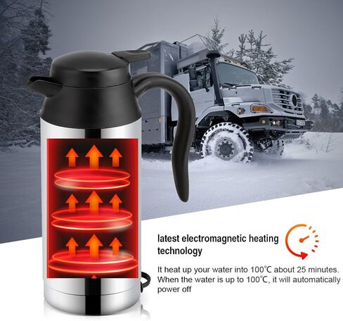 غلاية سيارة من الفولاذ المقاوم للصدأ، كوب ماء تسخين كهربائي، كوب قهوة، زجاجة مياه للسفر، كوب تسخين السيارة، كوب قهوة، كوب سفر، غلاية تسخين حليب الماء للتخييم in Kuwait