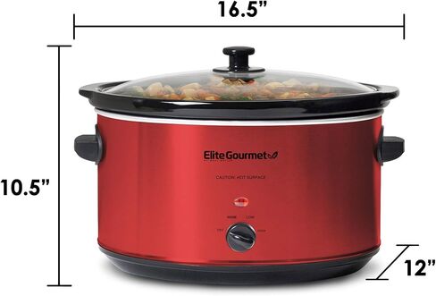 Elite Gourmet MST-1234B## 6 Quart Diamond Pattern Slow Cooker, Removable & EG6201 Extra Deep 12"x12"x3.2" (7.5Qt.) Scratch Resistant Dishwasher Safe in Saudi Arabia