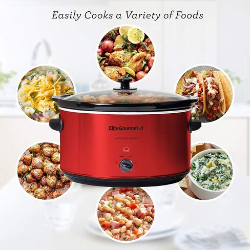 Elite Gourmet MST-1234B## 6 Quart Diamond Pattern Slow Cooker, Removable & EG6201 Extra Deep 12"x12"x3.2" (7.5Qt.) Scratch Resistant Dishwasher Safe in Saudi Arabia