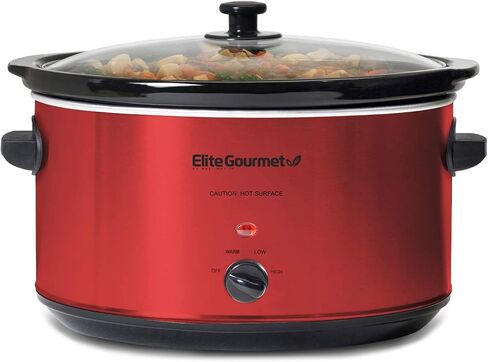 Elite Gourmet MST-1234B## 6 Quart Diamond Pattern Slow Cooker, Removable & EG6201 Extra Deep 12"x12"x3.2" (7.5Qt.) Scratch Resistant Dishwasher Safe in Saudi Arabia