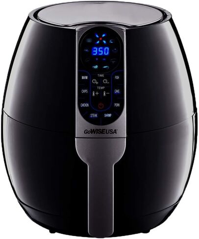 GoWISE USA 5-Quart Air Fryer with 8 Cook Presets + Recipe Book, Black, 5.0-Qt in Kuwait