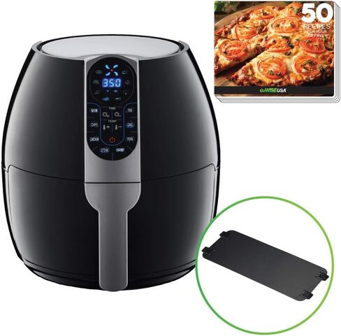 GoWISE USA 5-Quart Air Fryer with 8 Cook Presets + Recipe Book, Black, 5.0-Qt in Kuwait