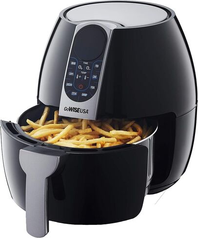 GoWISE USA 5-Quart Air Fryer with 8 Cook Presets + Recipe Book, Black, 5.0-Qt in Kuwait