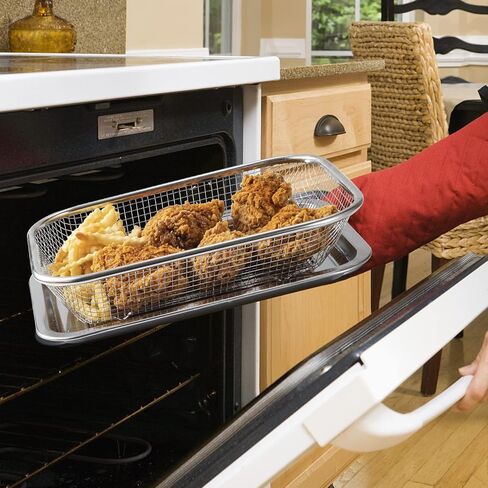 ELEATTRUN Air Fryer Basket Stainless Steel Air Fryer Tray Non-Stick Mesh Baskets Air Fryer Rack Sets Air Fryer Accessories for Oven Cooling Rack for Baking & Crispy Foods (Mesh Basket 2Pcs) in Saudi Arabia