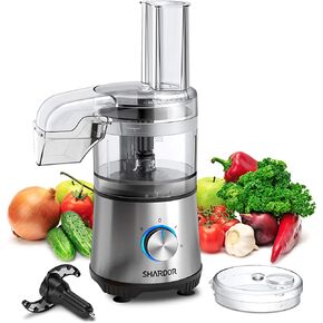 SHARDOR 3.5-Cup Food Processor Vegetable Chopper for Chopping, Pureeing, Mixing, Shredding and Slicing, 350 Watts with 2 Speeds Plus Pulse, Silver in Kuwait