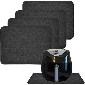 4 Pieces Heat Resistant Mat,Small Appliance Non-slip Mat for Air Fryer,Blender, Coffee Maker, Toaster,Blender Thickened Kitchen Countertop Protector Mat with Appliance Sliding Function 12" x 16" in Saudi Arabia