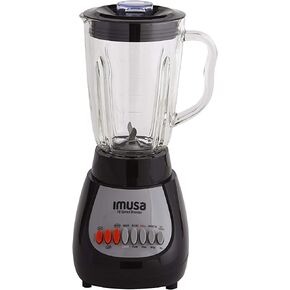 خلاط IMUSA USA GAU-80313B أسود 10 سرعات مع وعاء زجاجي 4، 42 أونصة in Kuwait