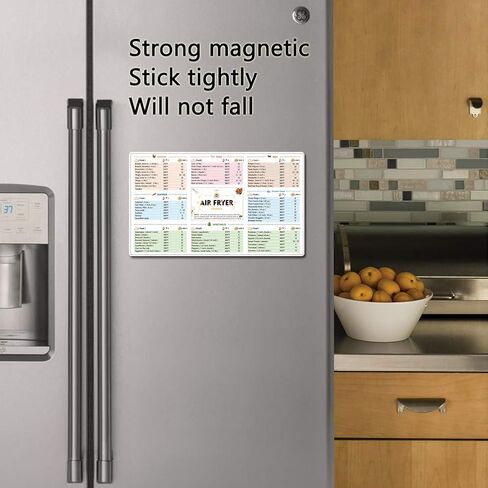 عبوتان من أوراق غش مغناطيسية طباخ كتاب الطهي متوافق مع جهاز قلي الهواء لدليل مرجعي سريع ملحقات مقلاة الهواء 15.24 سم × 27.94 سم in Kuwait