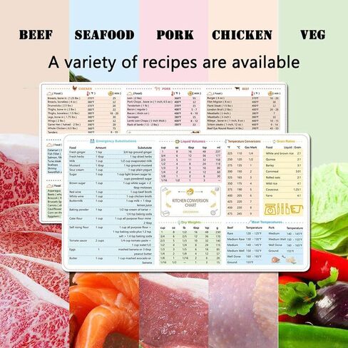 عبوتان من أوراق غش مغناطيسية طباخ كتاب الطهي متوافق مع جهاز قلي الهواء لدليل مرجعي سريع ملحقات مقلاة الهواء 15.24 سم × 27.94 سم in Kuwait