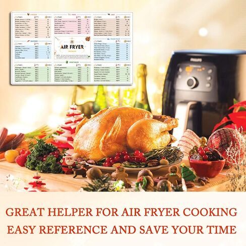 عبوتان من أوراق غش مغناطيسية طباخ كتاب الطهي متوافق مع جهاز قلي الهواء لدليل مرجعي سريع ملحقات مقلاة الهواء 15.24 سم × 27.94 سم in Kuwait