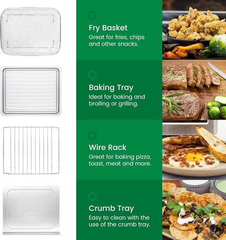VAL CUCINE 10-in-1 Smart Air Fryer - Extra-Large Convection Countertop Toaster Oven - Brushed Stainless Steel Finish - 26.3 QT/25 L in Saudi Arabia