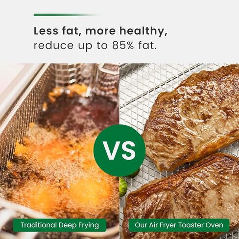 VAL CUCINE 10-in-1 Smart Air Fryer - Extra-Large Convection Countertop Toaster Oven - Brushed Stainless Steel Finish - 26.3 QT/25 L in Saudi Arabia