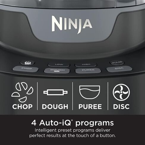 Ninja NF705BRN Professional XL Food Processor, 1200 Peak-Watts. 4 Functions for Chopping, Slicing/Shredding, Purees, Dough. 12-Cup Processor Bowl, 2 Blades/Discs, Feed Chute/Pusher, Storage Box, Black in Saudi Arabia