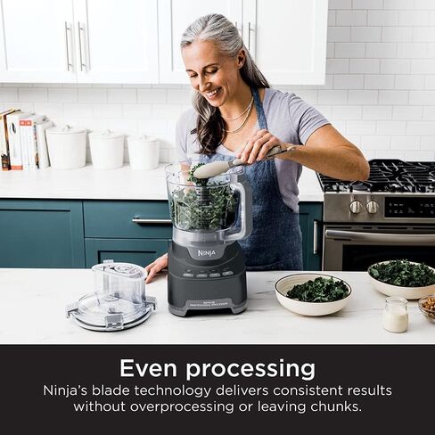 Ninja NF705BRN Professional XL Food Processor, 1200 Peak-Watts. 4 Functions for Chopping, Slicing/Shredding, Purees, Dough. 12-Cup Processor Bowl, 2 Blades/Discs, Feed Chute/Pusher, Storage Box, Black in Saudi Arabia