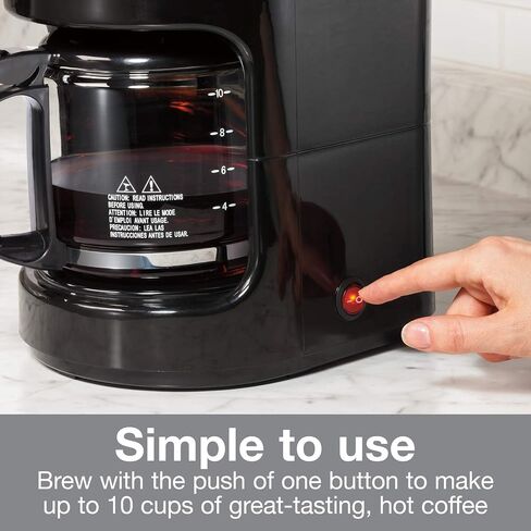 Proctor Silex Coffee Maker, Works with Smart Plugs That are Compatible with Alexa, Auto Pause and Serve, 10-Cup, Black in Saudi Arabia