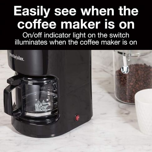 Proctor Silex Coffee Maker, Works with Smart Plugs That are Compatible with Alexa, Auto Pause and Serve, 10-Cup, Black in Saudi Arabia