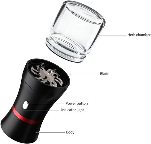 Upgraded Mini Electric Grinder Spice Smart Herb 400 mAh with 50ml Jar,Easy to Carry(Grinder) in Kuwait