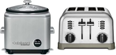 Cuisinart CRC-400P1 4 Cup Rice Cooker, Stainless Steel Exterior in Kuwait