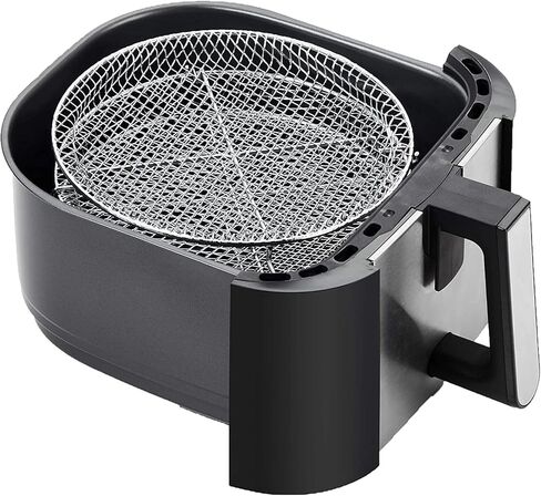 GoWISE USA 7-Quart Air Fryer & Dehydrator - with Ergonomic Touchscreen Display with Stackable Dehydrating Racks with Preheat & Broil Functions + 100 Recipes (Black/Stainless Steel) in Kuwait